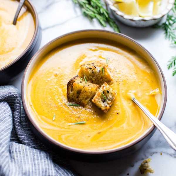 Roasted Sweet Potato and Carrot Soup