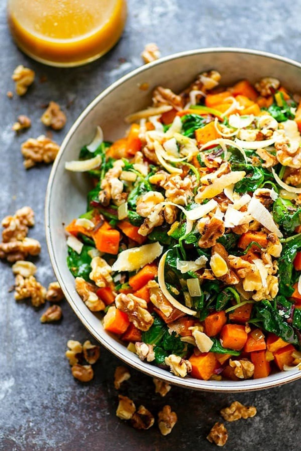 roasted sweet potato kale winter salad