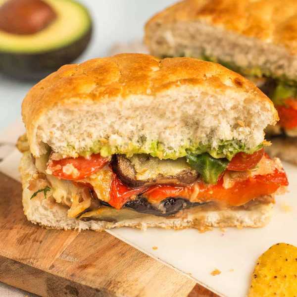 Roasted Vegetable Mexican Torta