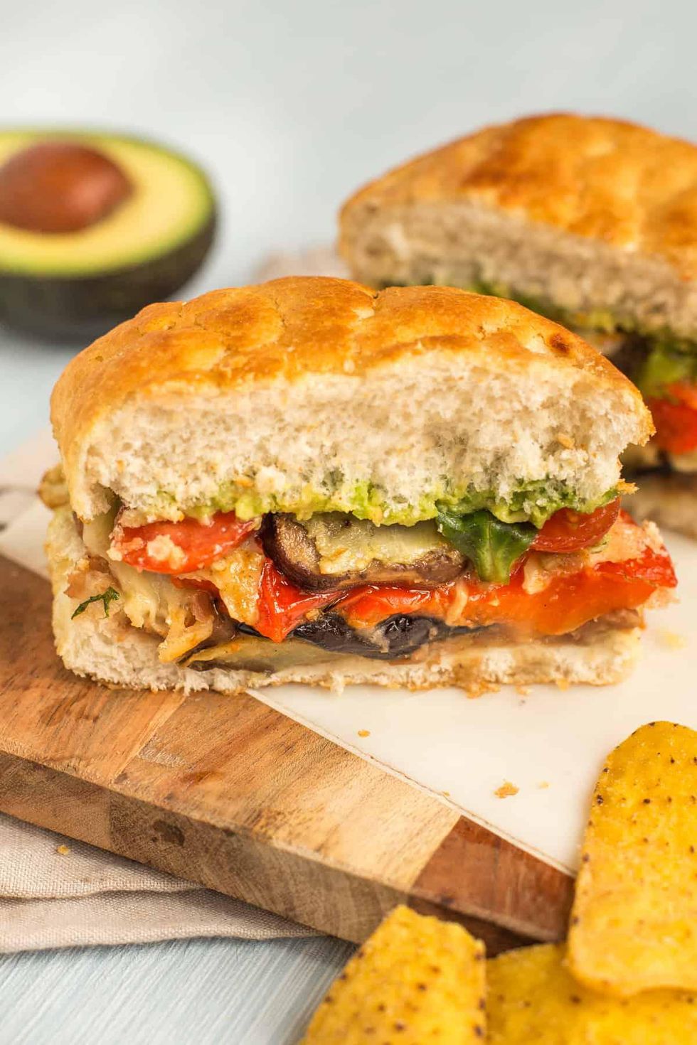 Roasted Vegetable Mexican Torta