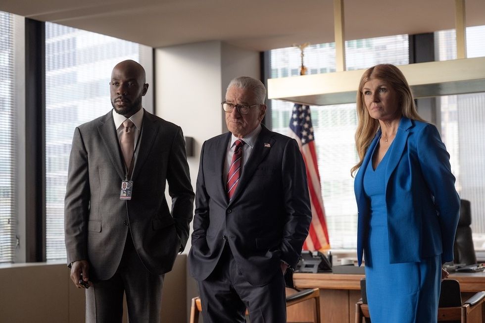 robert de niro McKinley Belcher III and connie britton in zero day on netflix