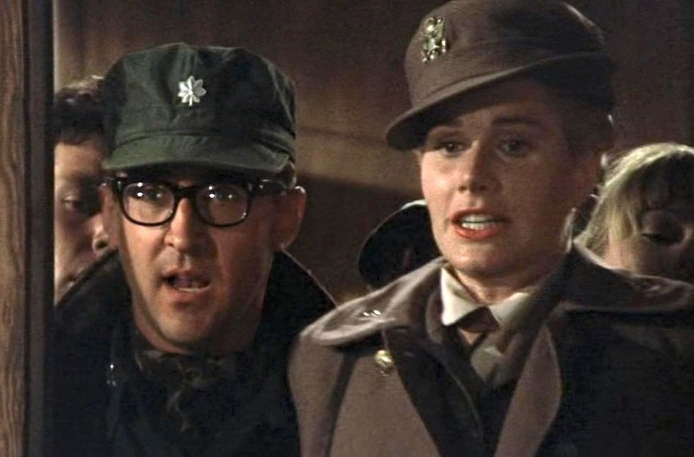 Roger Bowen and Sally Kellerman in MASH