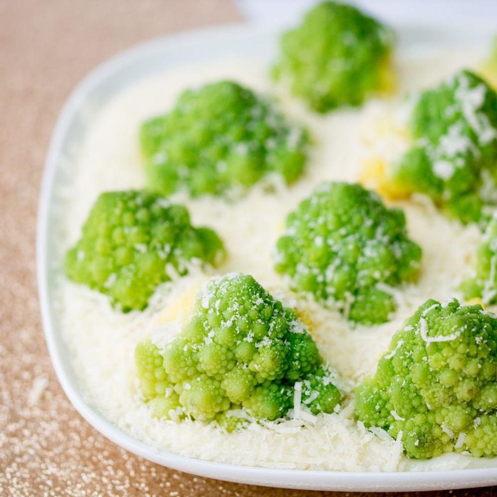 Romanesco Holiday Trees With Parmesan Snow
