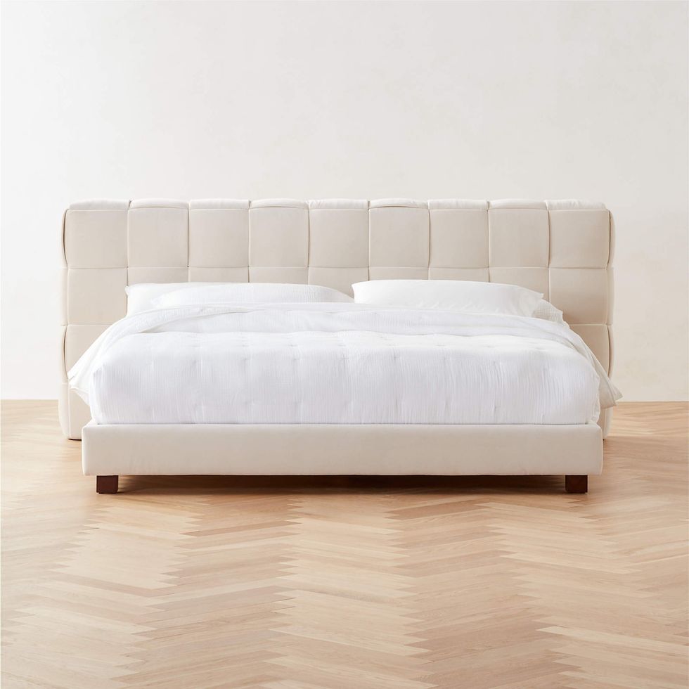 Rorke Ivory White Upholstered King Bed