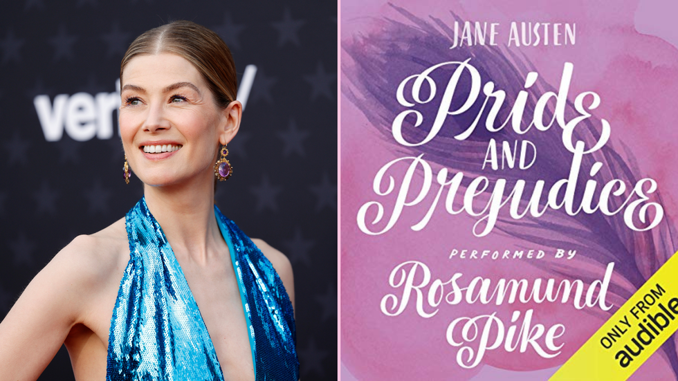 Rosamund Pike reading "Pride and Prejudice"