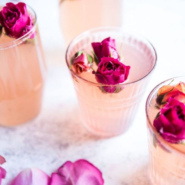 Rose Lemon Spritzer pink cocktail recipes valentines day
