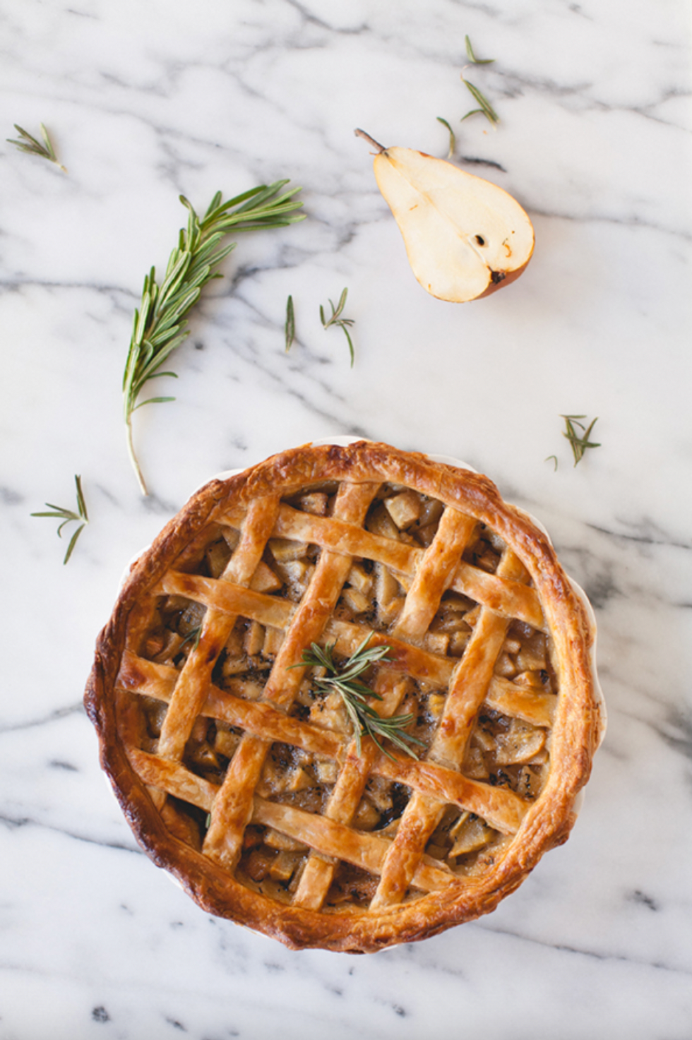 Rosemary Pear Pie