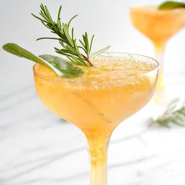 Rosemary, Sage, and Peach Cocktail recipe