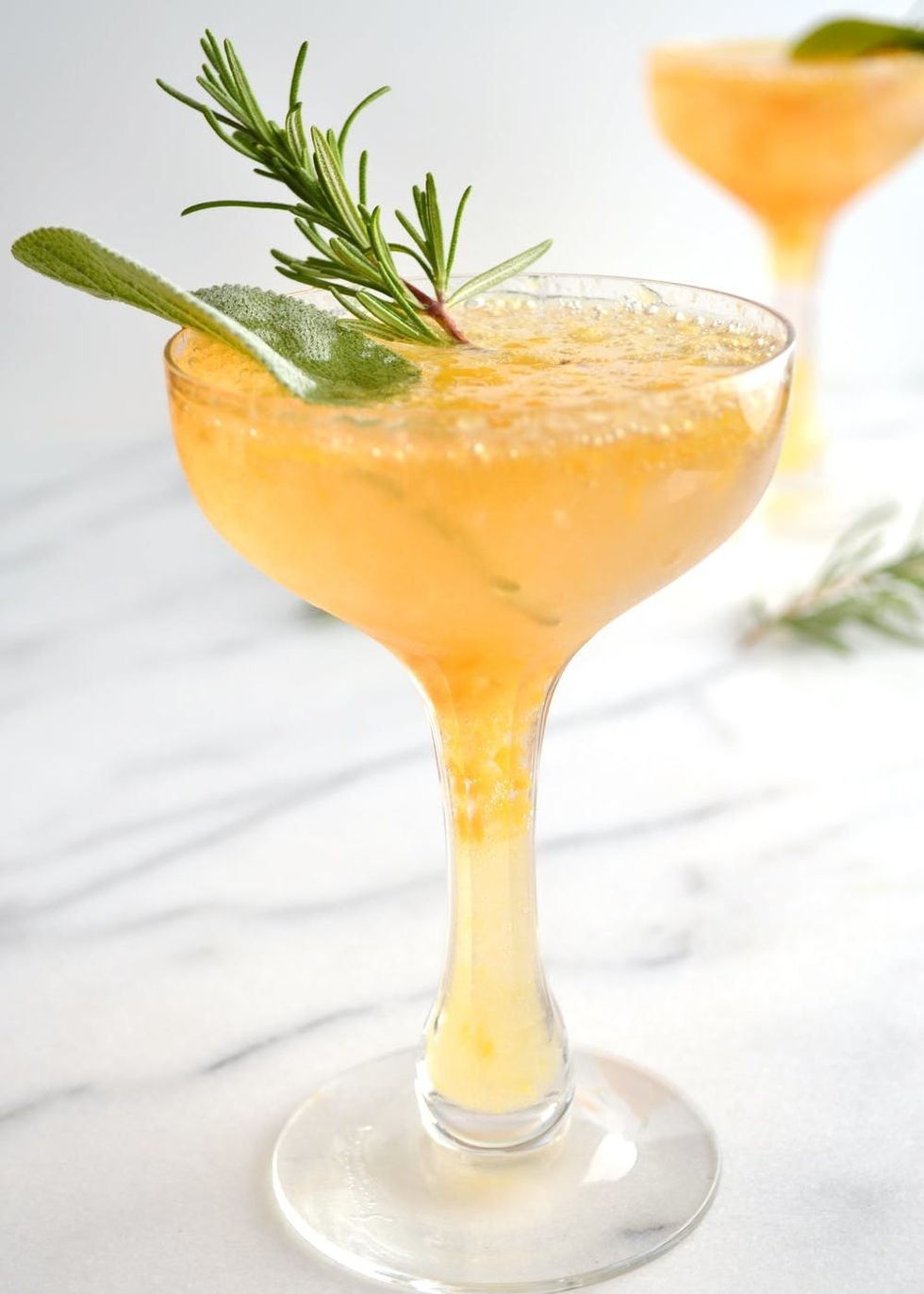 Rosemary, Sage, and Peach Cocktail recipe