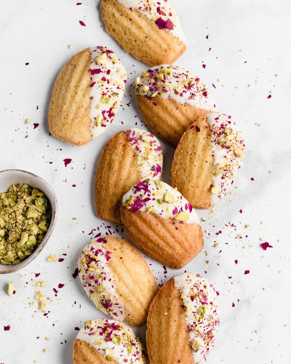 Rosewater + Almond Madeleines