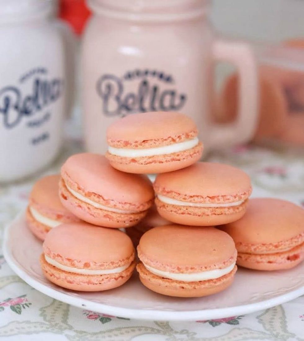 rosewater macarons