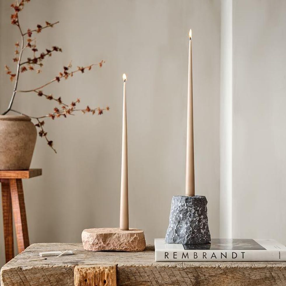 Taper Candle Holders and Taper Candles For Cozy Home Vibes Brit + Co