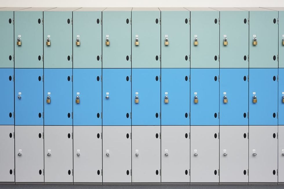 Rows of lockers