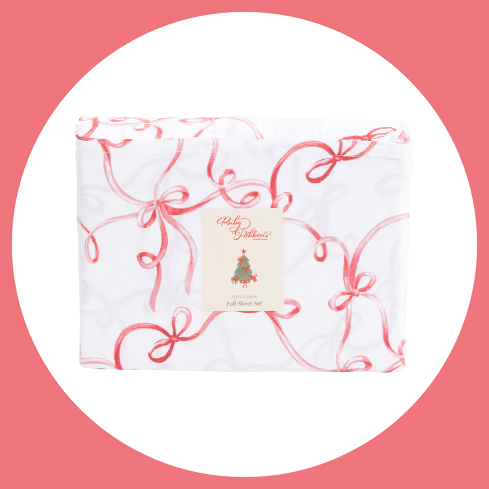 Ruby & Ribbons Cotton Holiday Ribbons Sheet Set