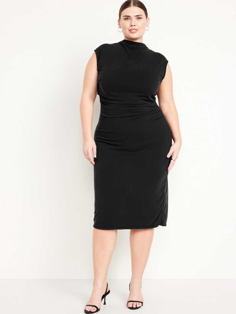 womens midi satin dress Grace Loves Lace Silky Satin Midi Gold