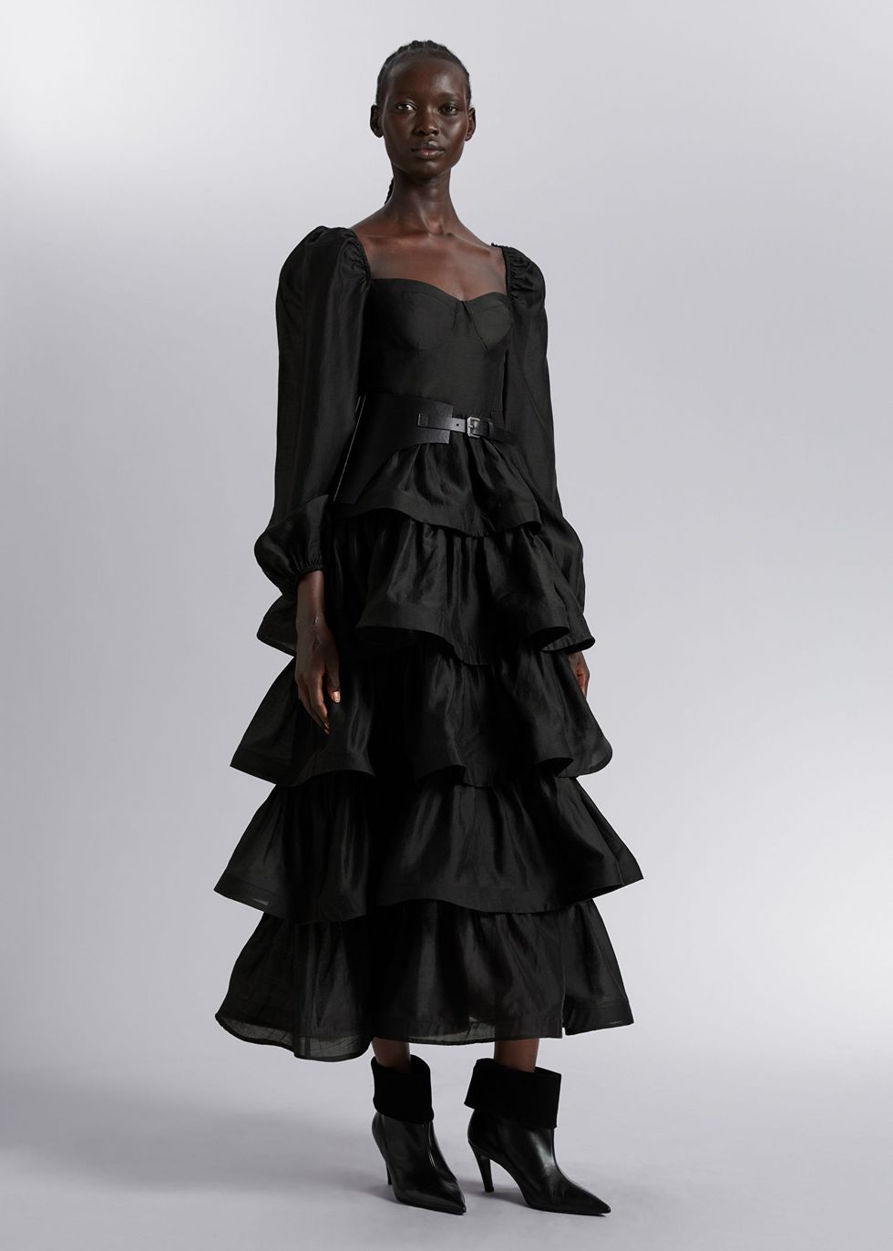 Ruffle-Trimmed Midi Dress and other stories fall collection 2023