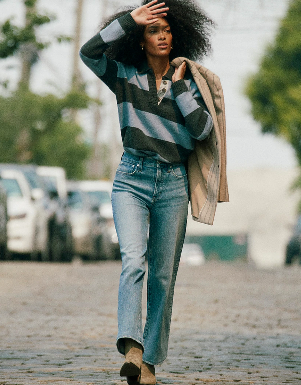 Rugby Stripe Polo Sweater