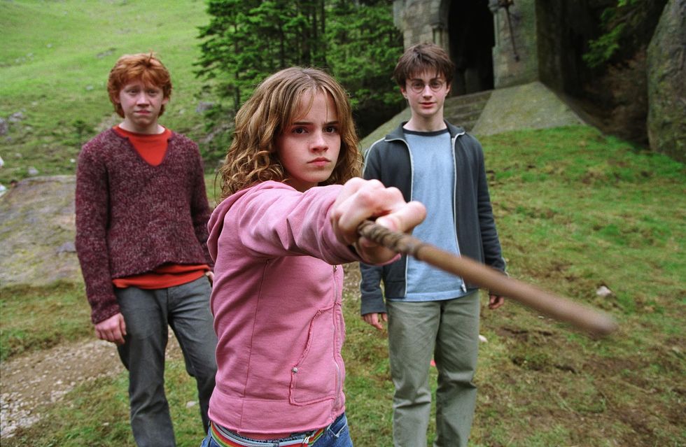 rupert grint, emma watson, and daniel radcliffe in harry potter and the prisoner of azkaban