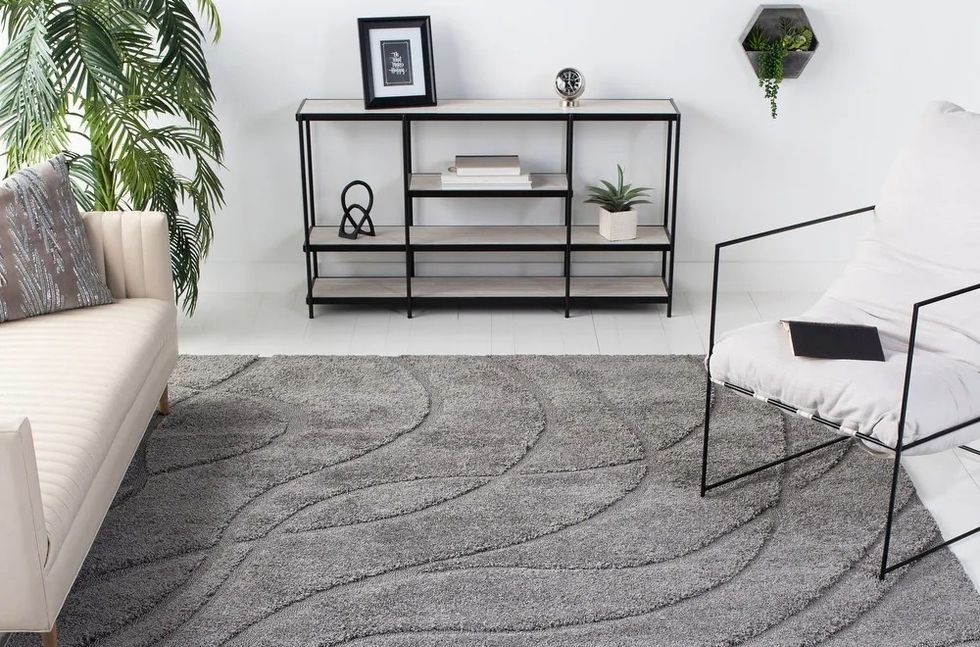 SAFAVIEH Florida Shag Sigtraud Abstract Waves 1.2-inch Thick Rug