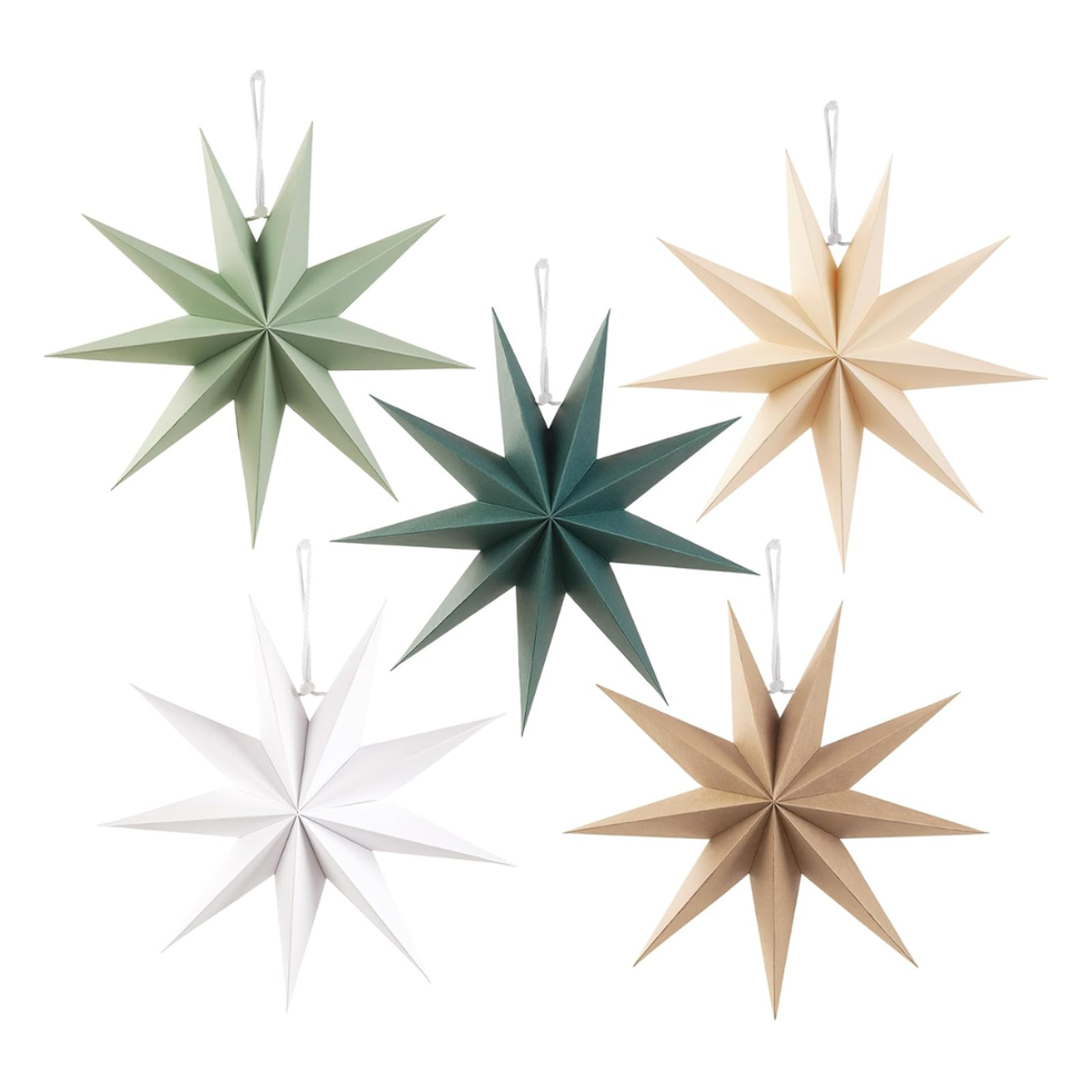 Sage Green Paper Star Set