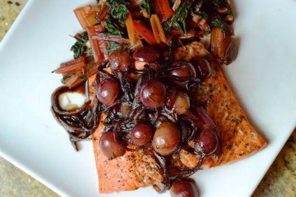 Salmon + Red Grape Agrodolce