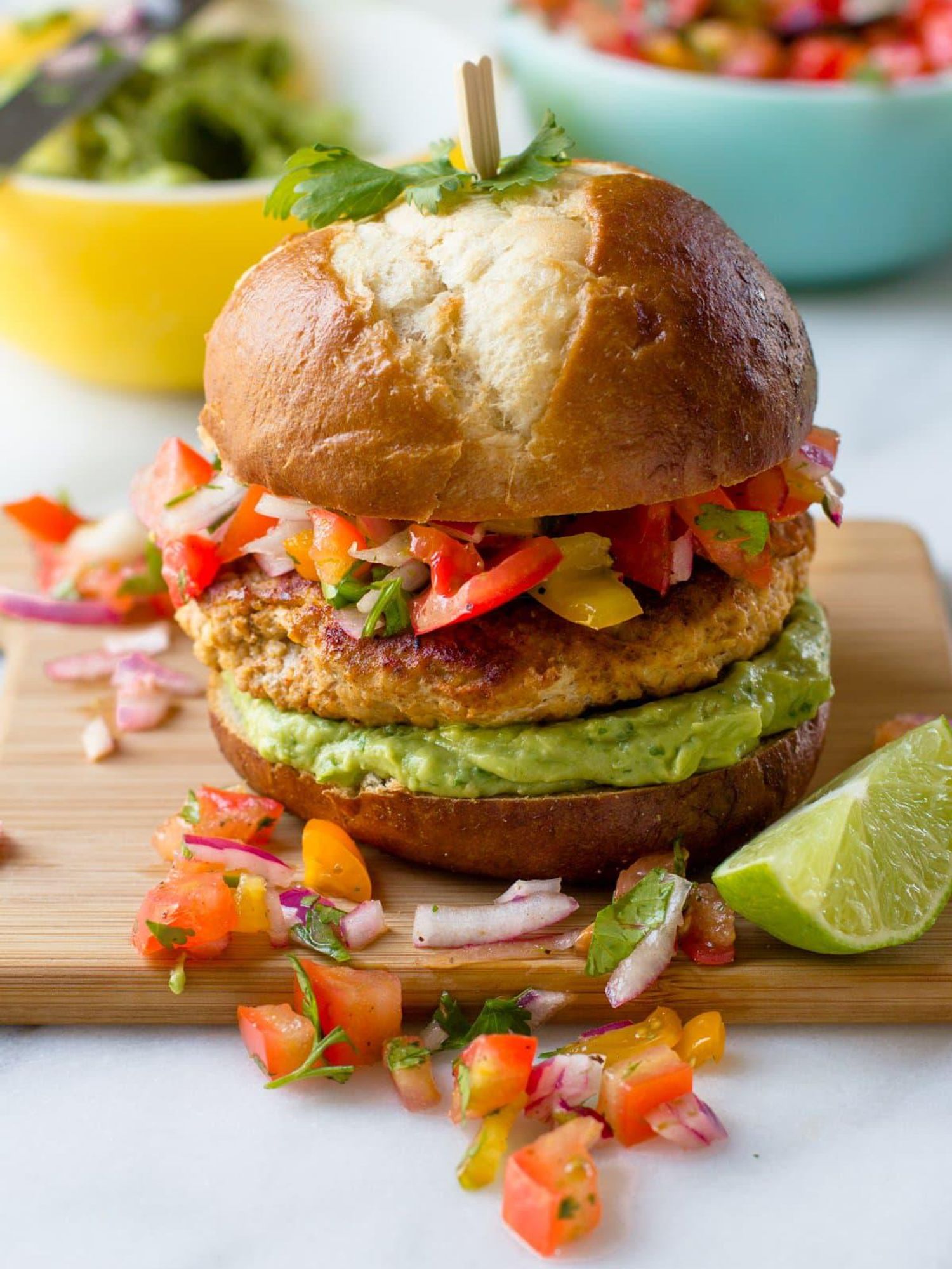 salsa chicken burger recipes