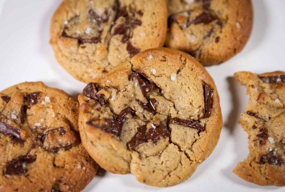 Salted Dark Chocolate Chip Cookies