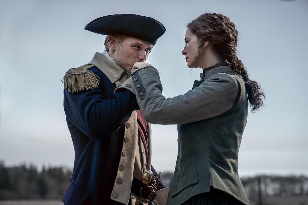 Sam Heugan and Caitr\u00edona Balfe in 'Outlander'