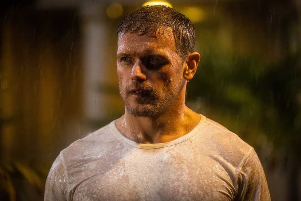 Sam Heughan in The Couple Next Door season 1 on Starz