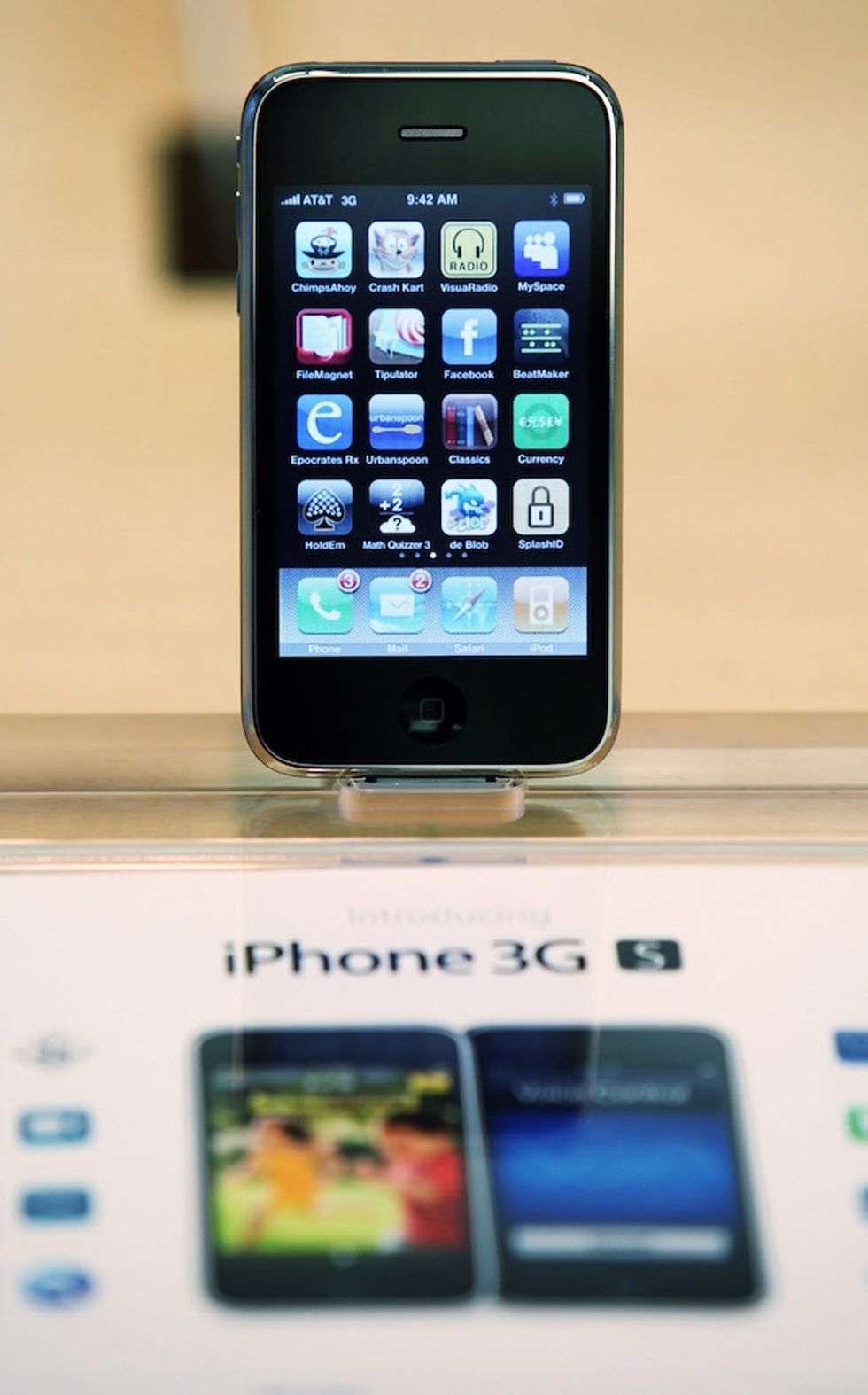 SAN FRANCISCO - JUNE 19: The new iPhone 3Gs is displayed at an Apple store June 19, 2009 in San Francisco, California. Hundreds of people lined up at the Apple Store in San Francisco to be the first to purchase Apple's new iPhone 3Gs which is faster than the previous iPhone 3G and has several new features. (Photo by Justin Sullivan/Getty Images)