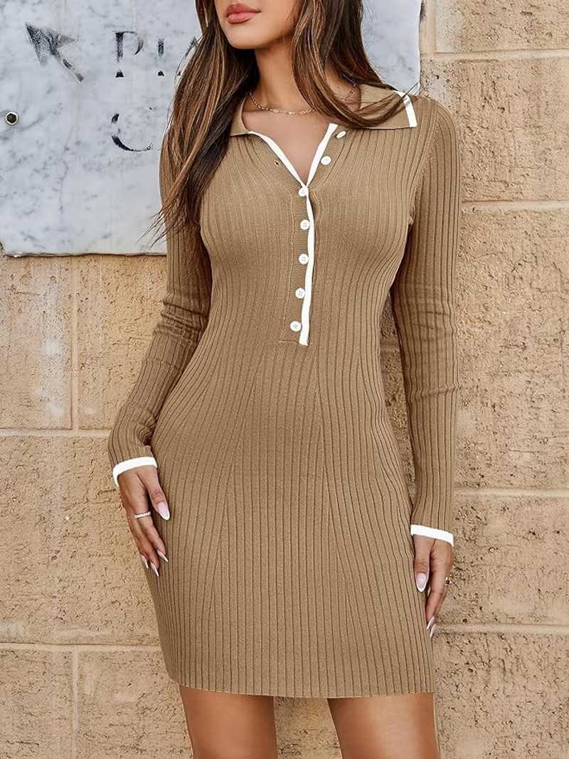 fitted lace wedding dress Feeling It Sweater Olive Green Dress – Shop the Mint main image 1