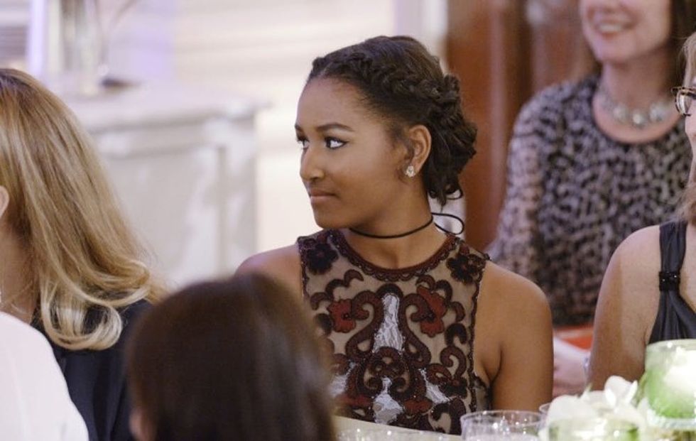 Sasha Obama _ state dinner _ march 2016