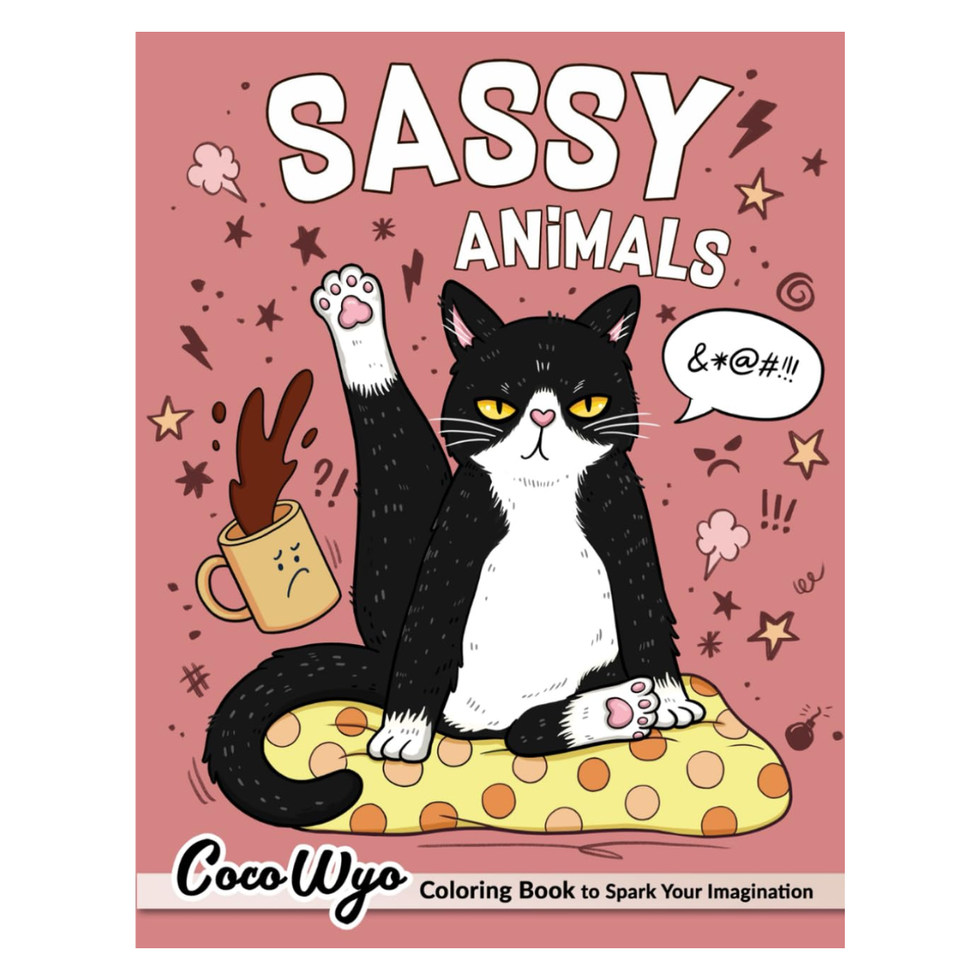 Sassy Animals Adult Coloring Book