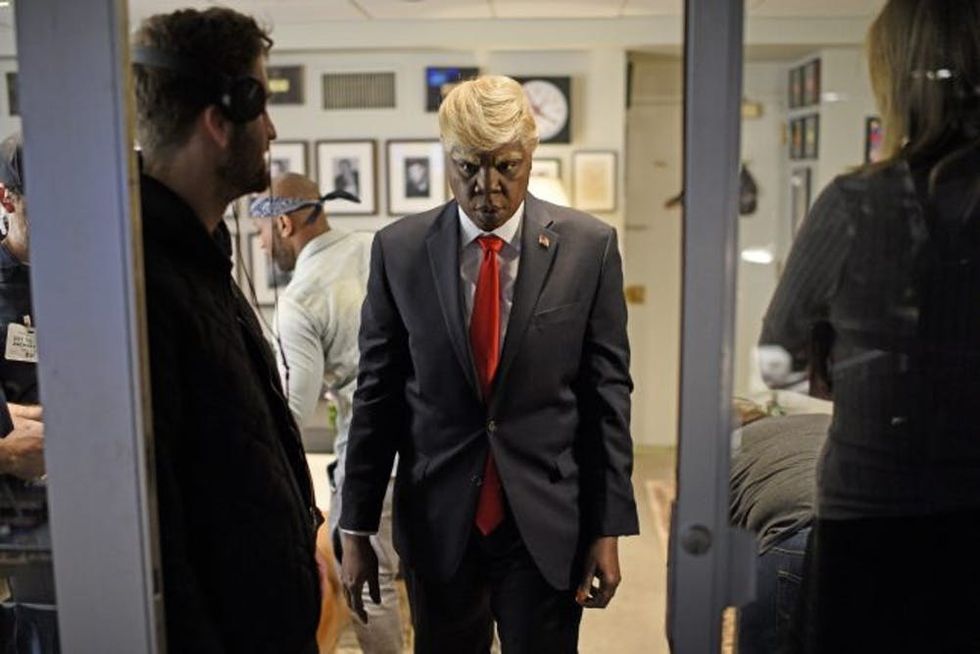 SATURDAY NIGHT LIVE -- "Alec Baldwin" Episode 1718 -- Pictured: Leslie Jones during the "Leslie Wants to Play Trump" sketch on February 10, 2017 -- (Photo by: Will Heath/NBC/NBCU Photo Bank via Getty Images)