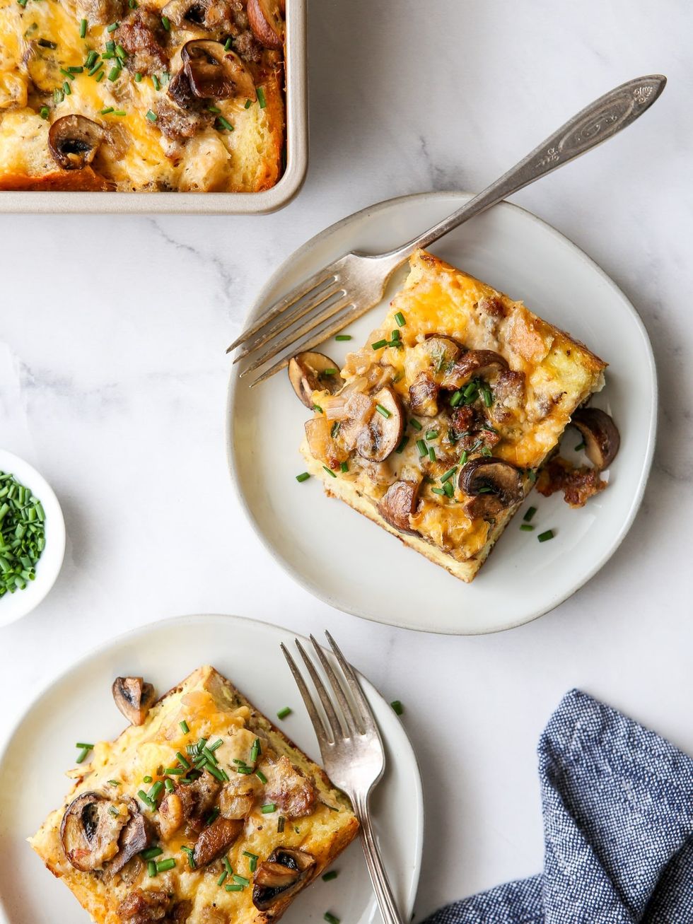 Sausage and Mushroom Breakfast Casserole
