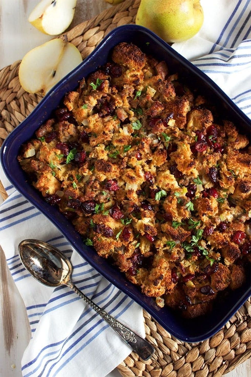 Sausage Cranberry Brioche Stuffing