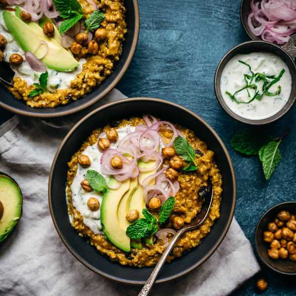 Savory Indian-Spiced Steel-Cut Oats