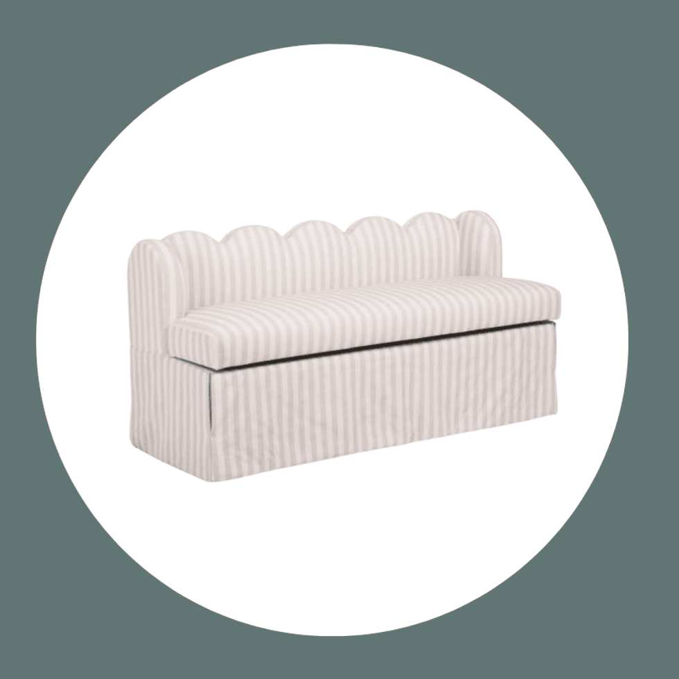Scalloped Storage Bench