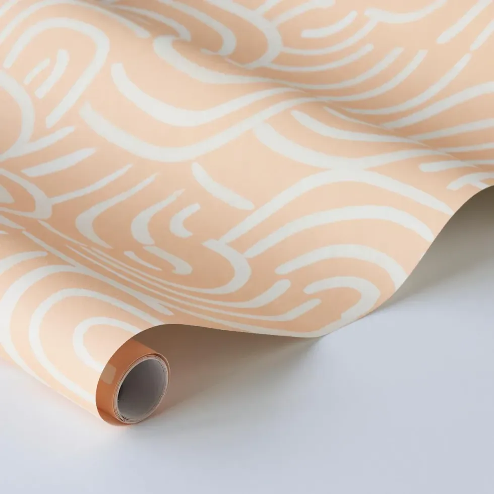 Schumacher Light Peach Wallpaper