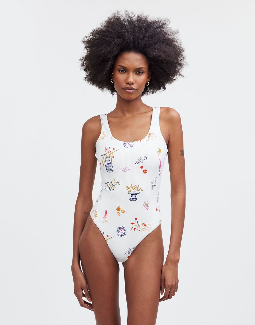 Scoop-Neck One-Piece Swimsuit