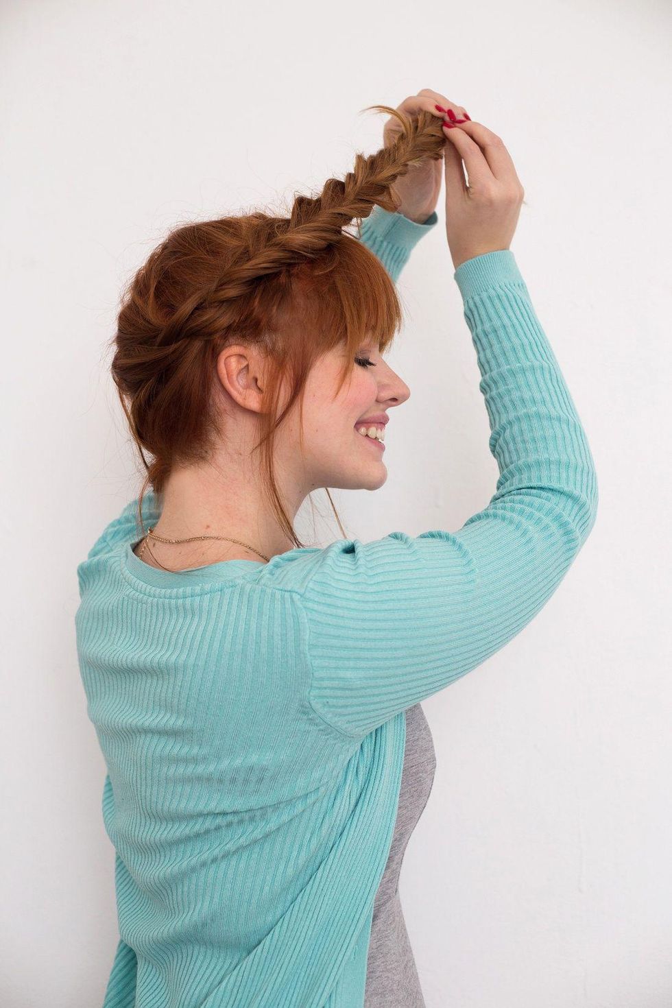 secure braid and braid the other section