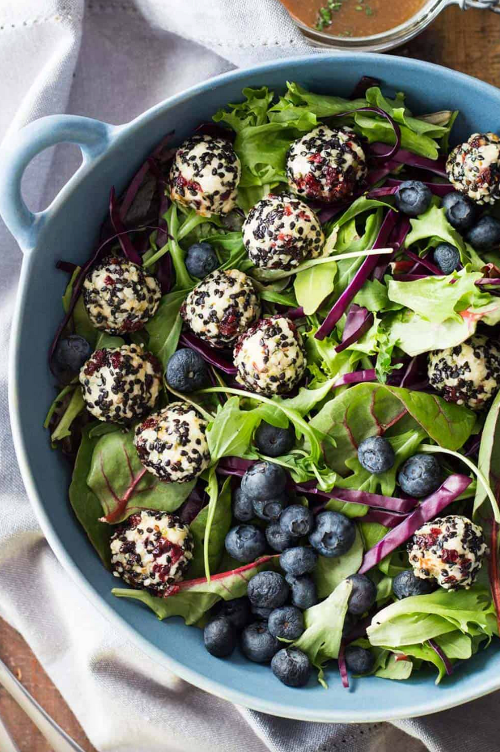 Seeded Warm Goat Cheese Salad