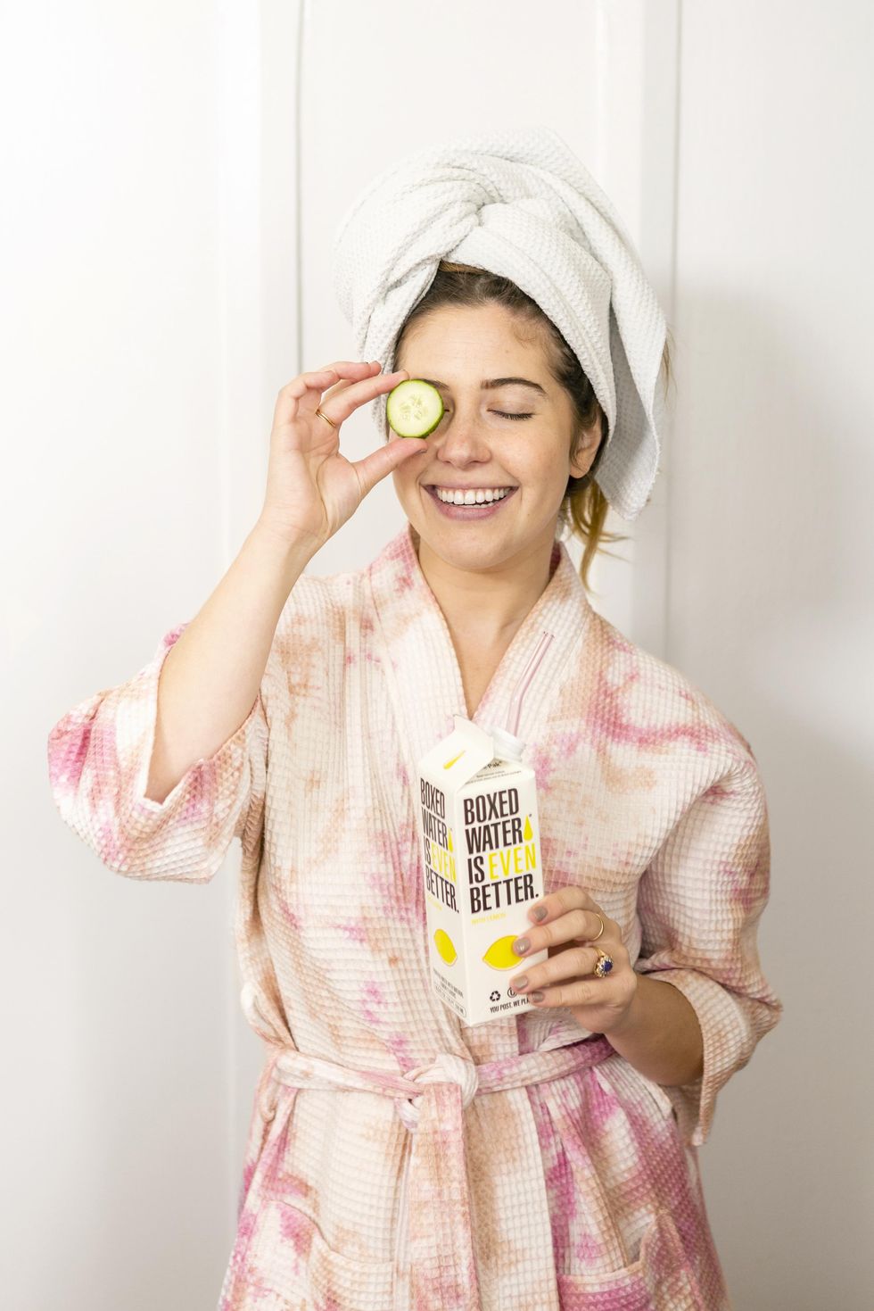 self care cucumber eye mask woman