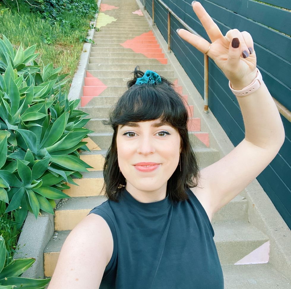 selfie in silver lake hidden staircase