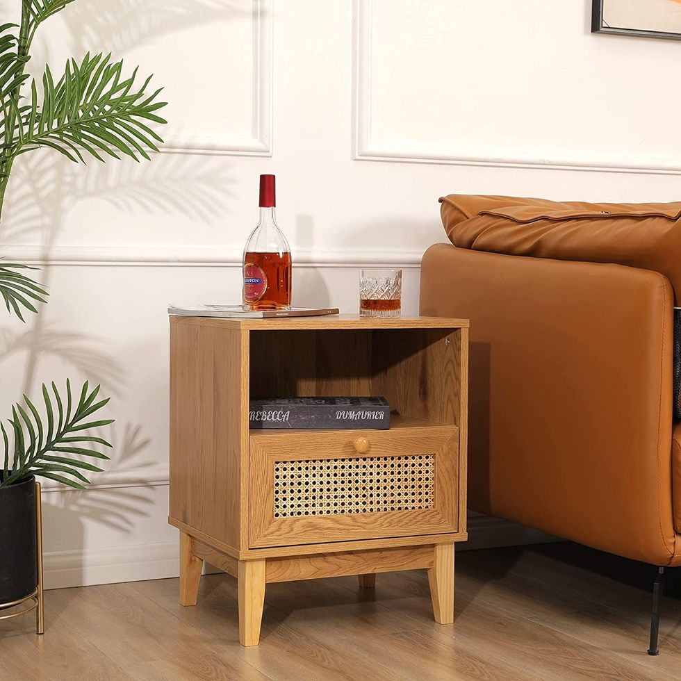 Set of 2 Betterhood Rattan Nightstands mid-century modern furniture