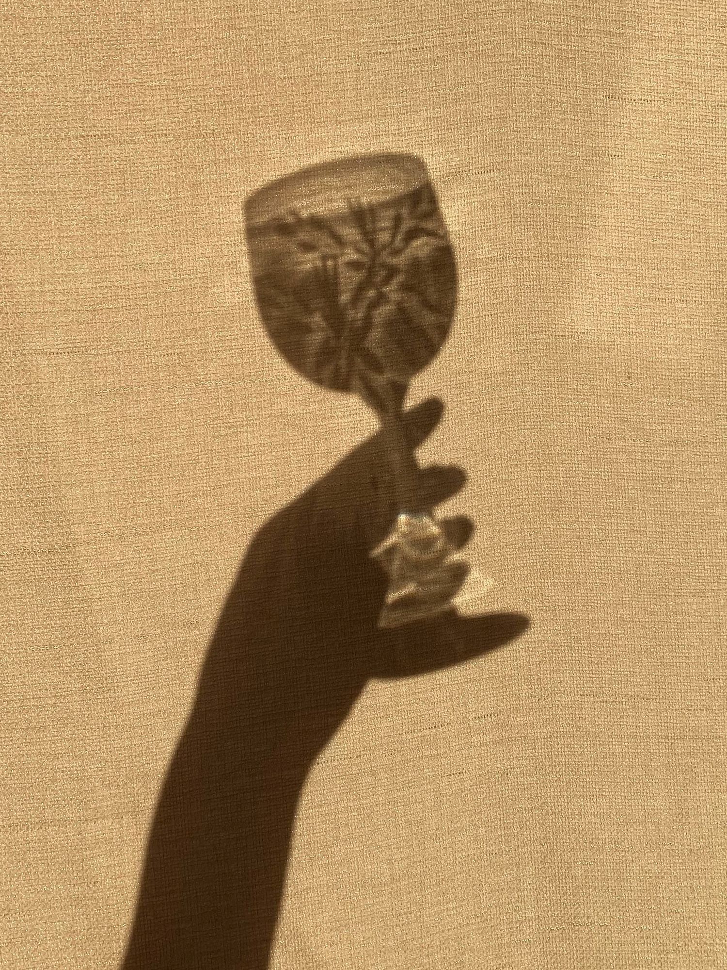 shadow of vintage glassware