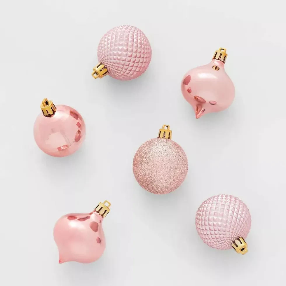 Shatter-Resistant Textured Christmas Ornaments