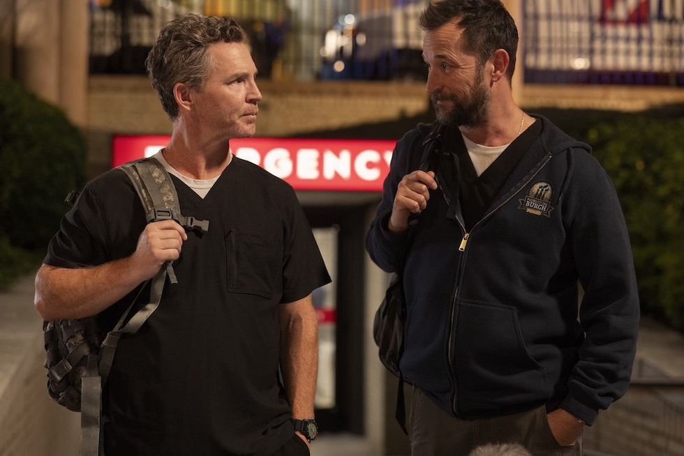 Shawn Hatosy and Noah Wyle in 'The Pitt'