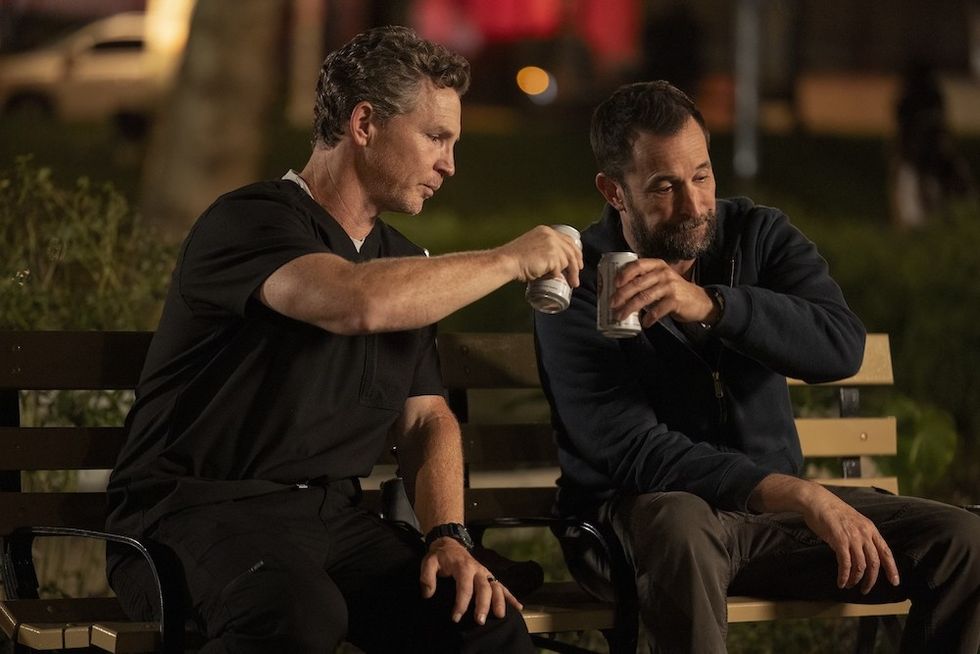 Shawn Hatosy and Noah Wyle in 'The Pitt'