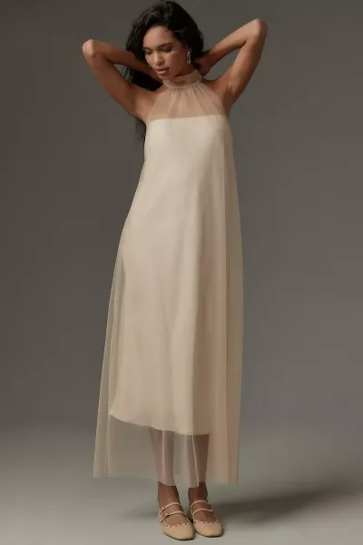 knee length dresses for ladies Midi Fitted Sheer dress – Oyemwen main image 0